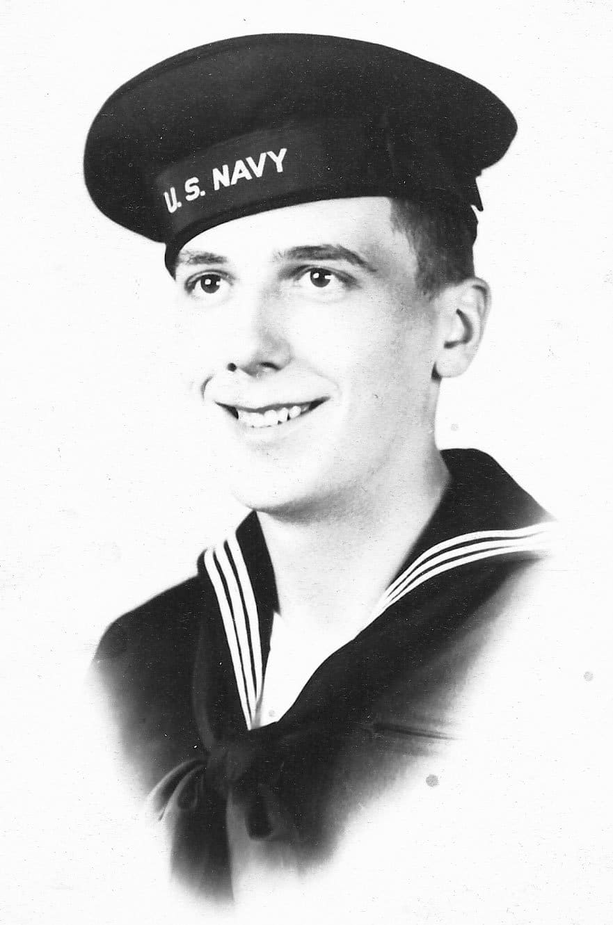A young Douglas Summerton in his U.S. Navy uniform