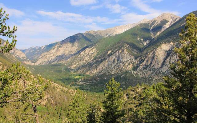 Looking west on the Chalk Creek Trail