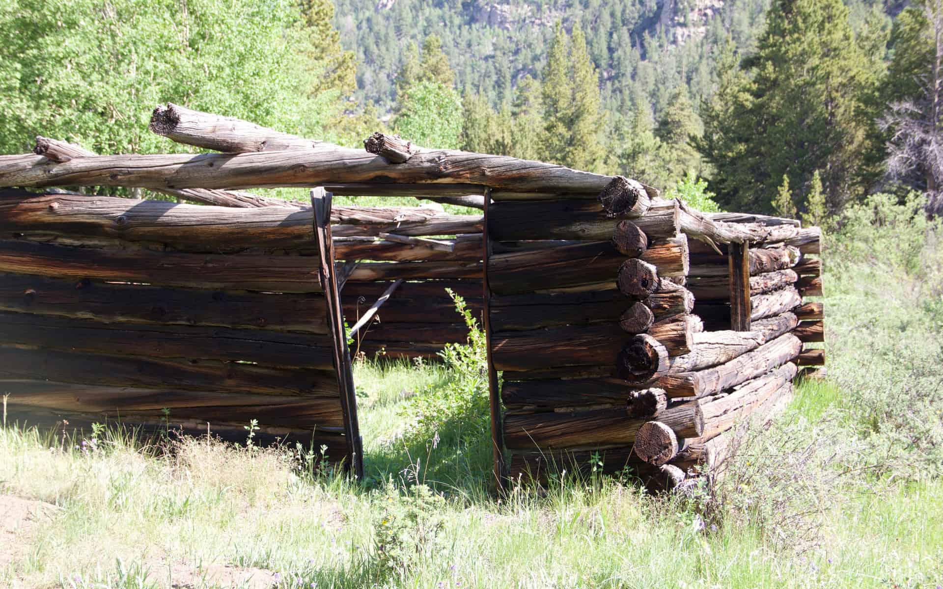 Old cabin at Davis Meadow