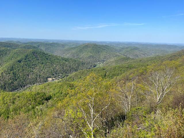Layered mountain ridges from an overlook at Kingdom Come State Park